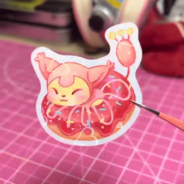 Skitty Donut Sticker