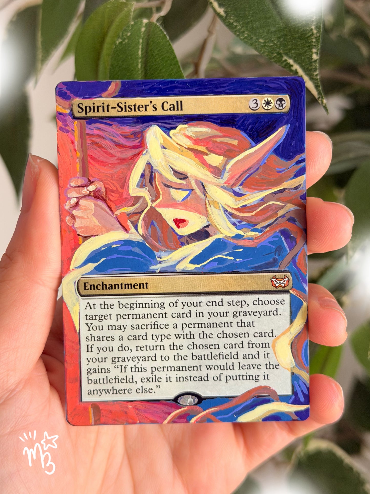 Hand Painted MTG Alter Marcille Spirit-Sister Call