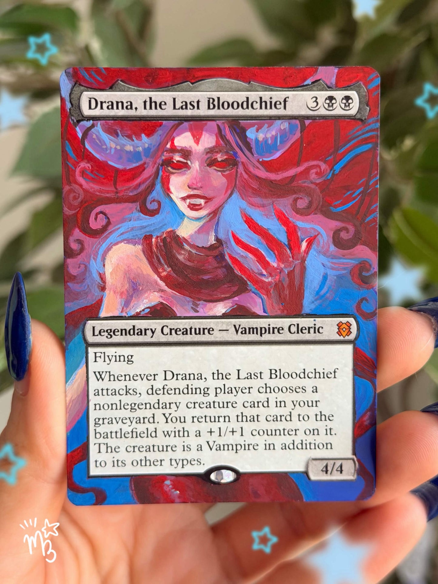 Hand Painted MTG Alter Drana Custom