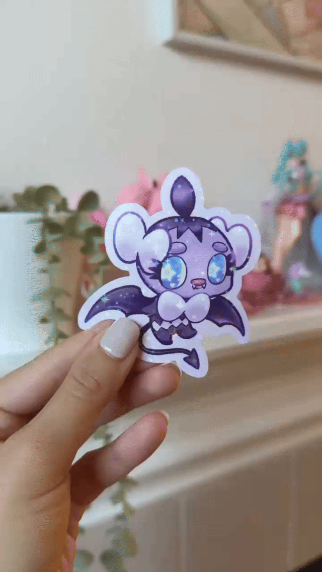 Gothic Bat Halloween Sticker