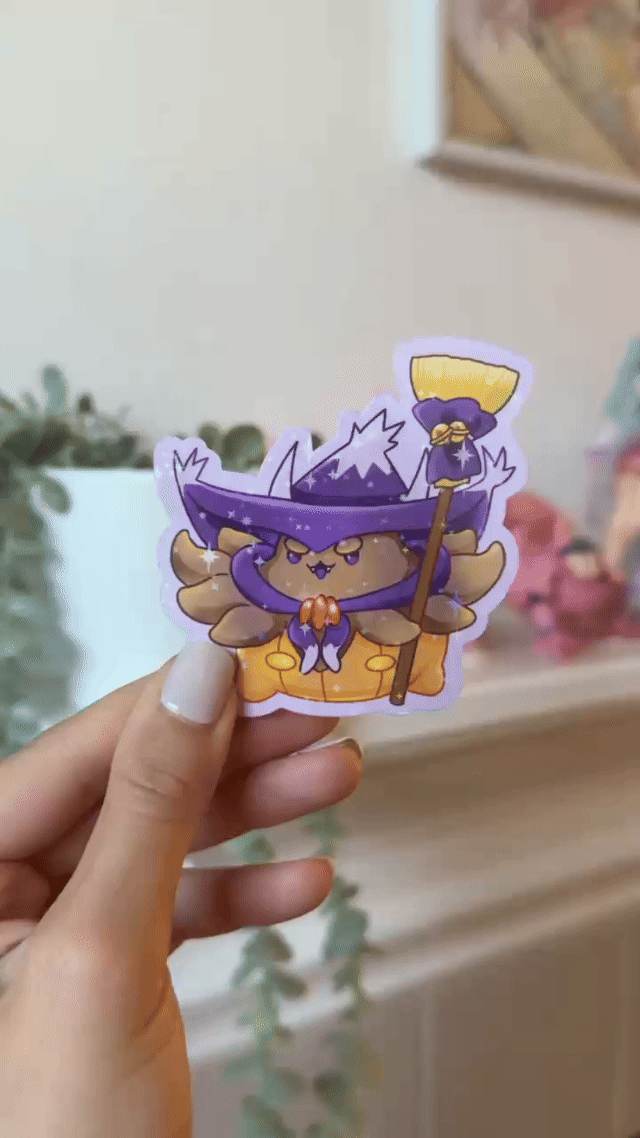 Pumpkin Wizard Halloween Sticker