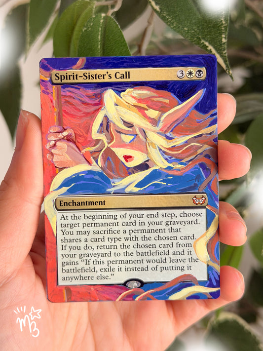 Hand Painted MTG Alter Marcille Spirit-Sister Call