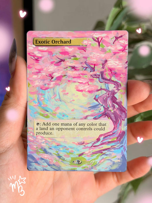 Hand Painted MTG Alter Exotic Orchard Custom