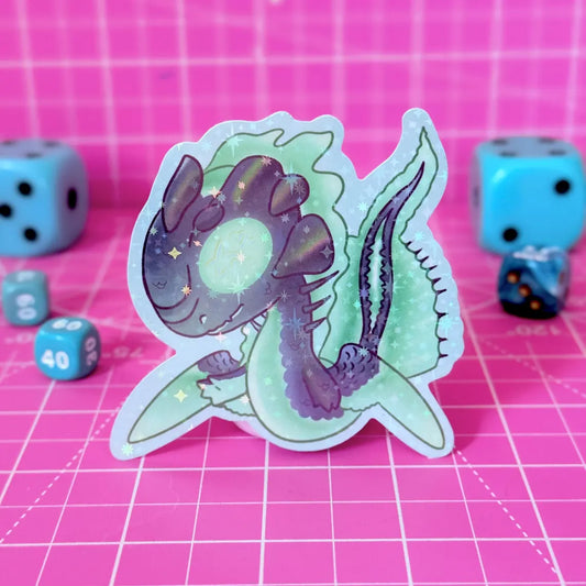 Teal Dragon Sticker